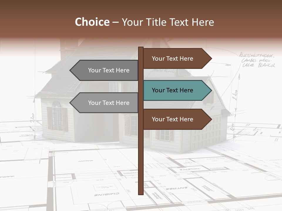 Roof Tiles Structure Plan PowerPoint Template