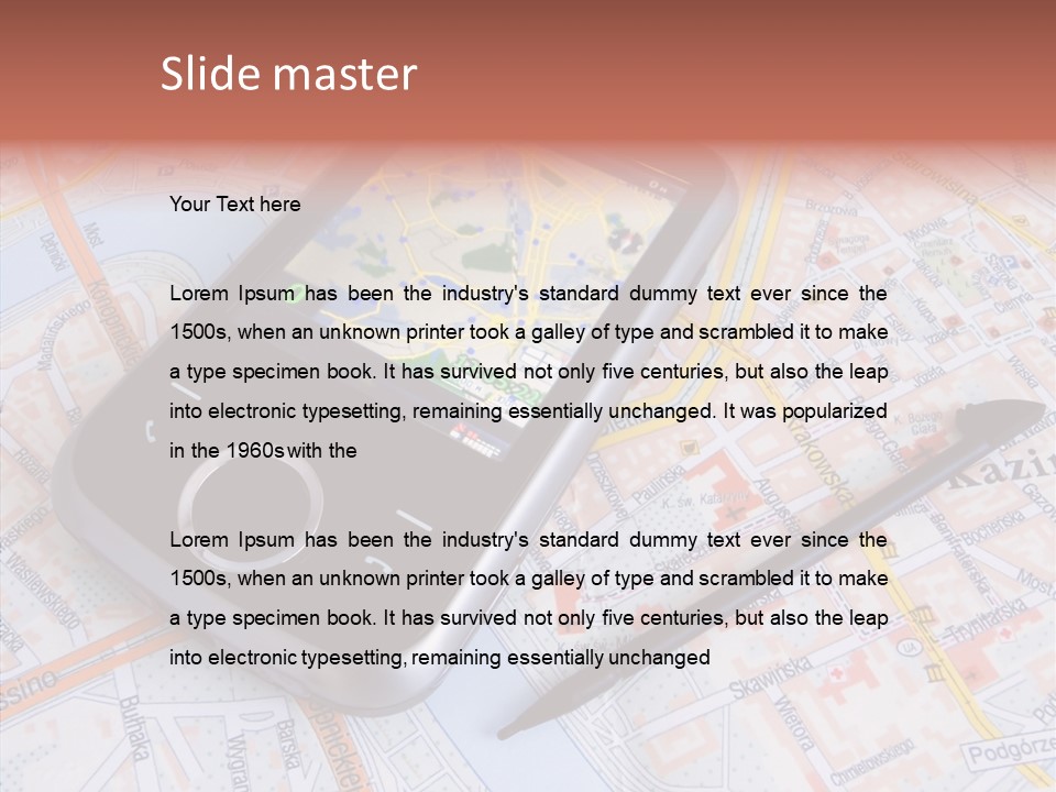 Positioning Modern Gadget PowerPoint Template