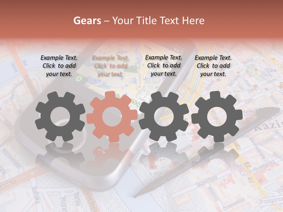 Positioning Modern Gadget PowerPoint Template