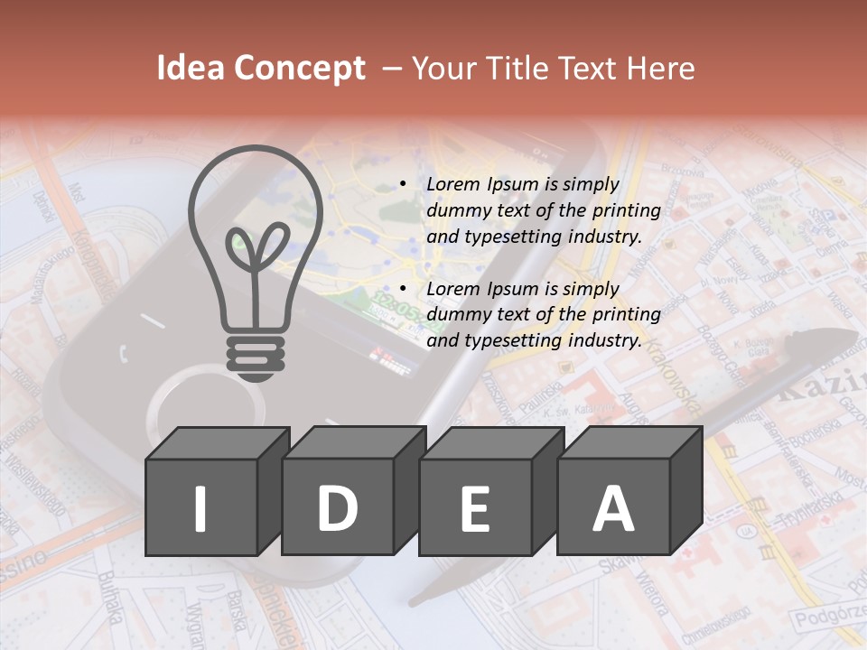 Positioning Modern Gadget PowerPoint Template