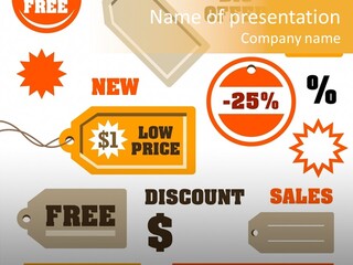 Isolated Labels Sale PowerPoint Template