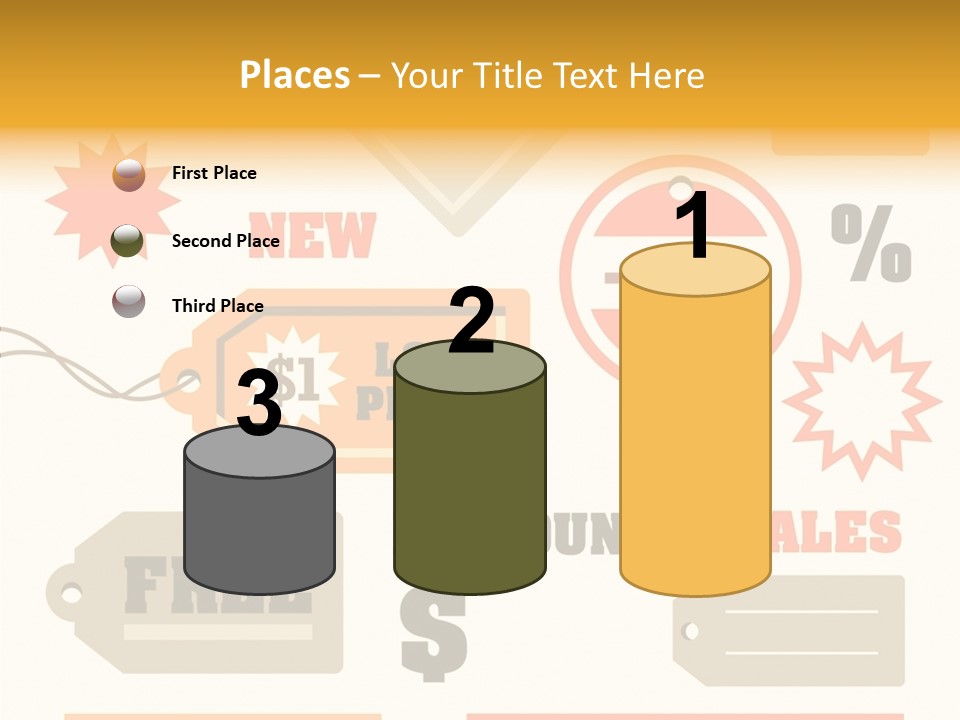 Isolated Labels Sale PowerPoint Template