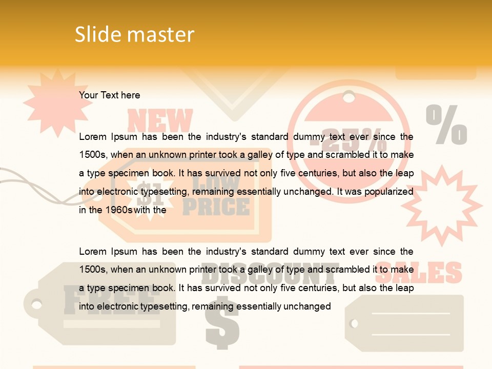 Isolated Labels Sale PowerPoint Template