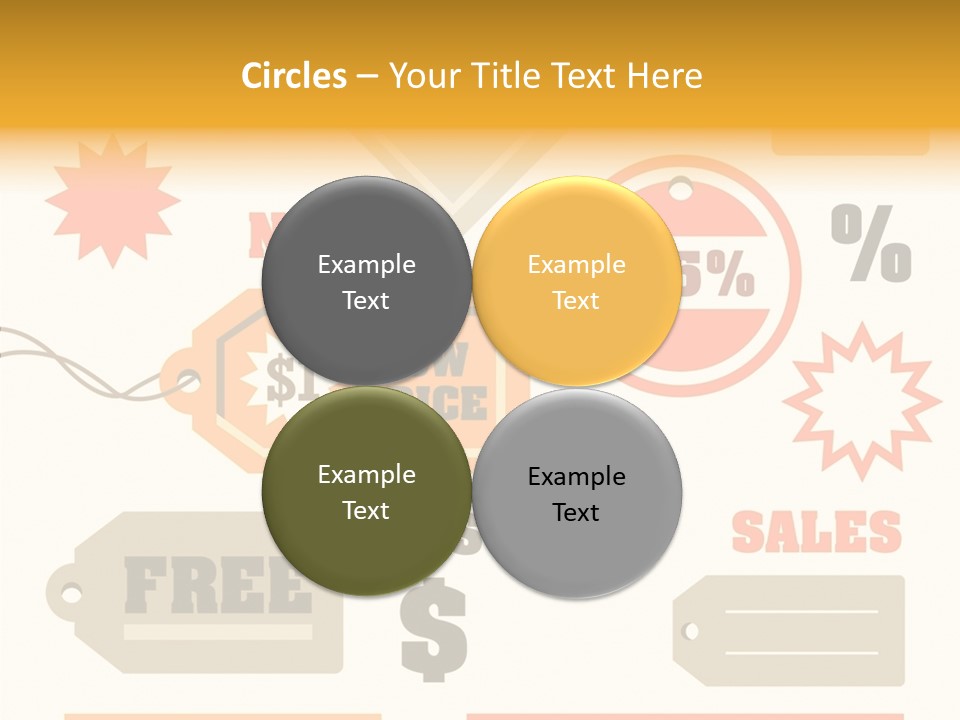 Isolated Labels Sale PowerPoint Template