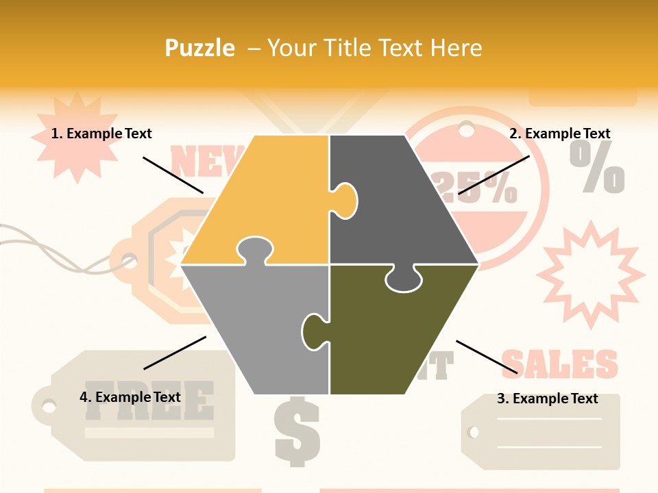 Isolated Labels Sale PowerPoint Template