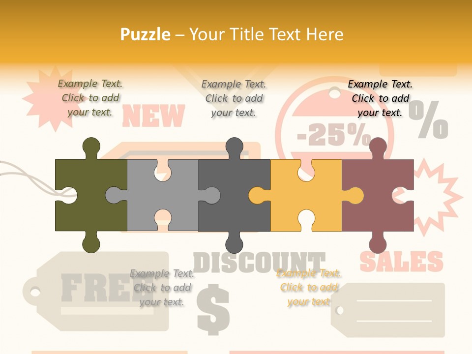 Isolated Labels Sale PowerPoint Template