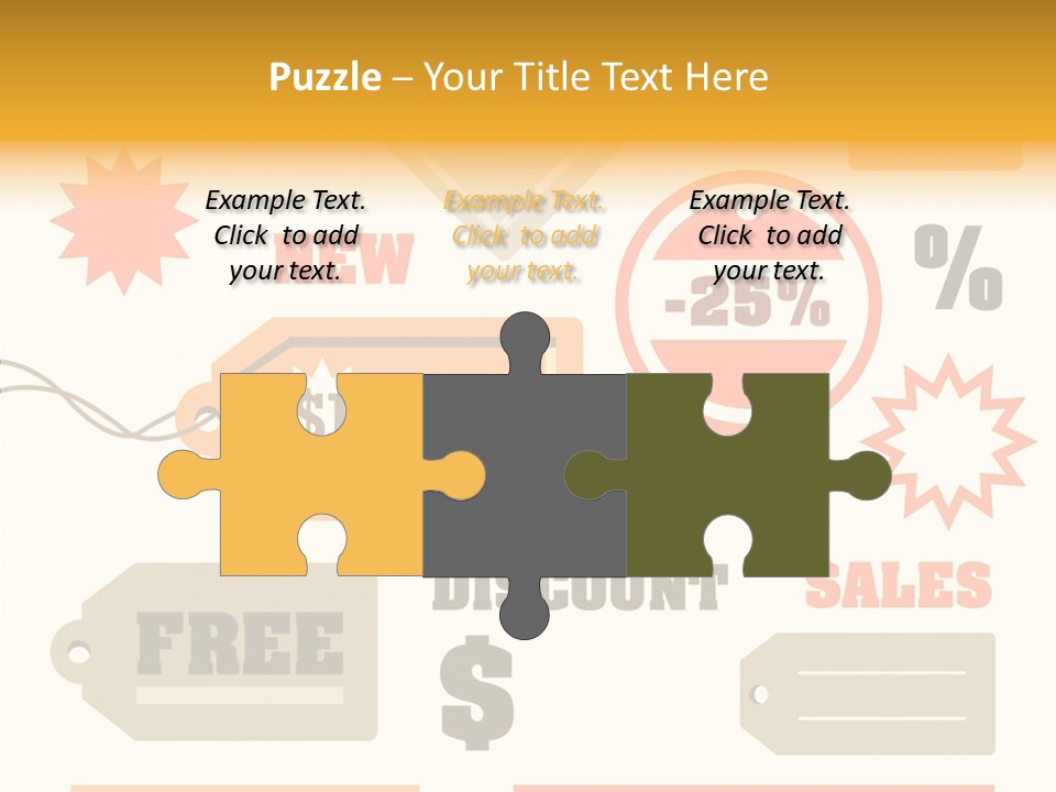 Isolated Labels Sale PowerPoint Template