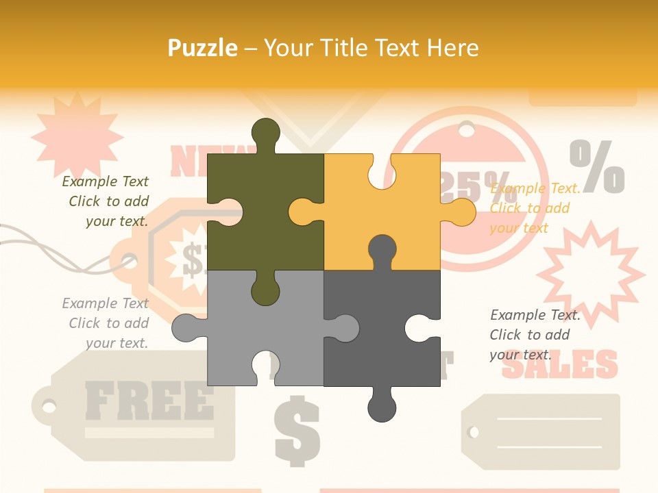 Isolated Labels Sale PowerPoint Template