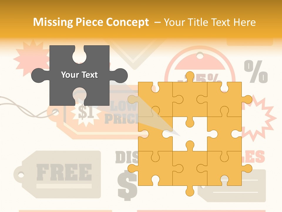 Isolated Labels Sale PowerPoint Template