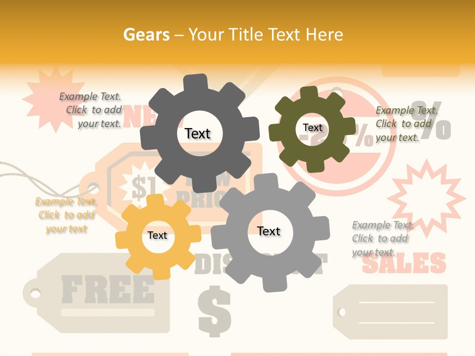 Isolated Labels Sale PowerPoint Template