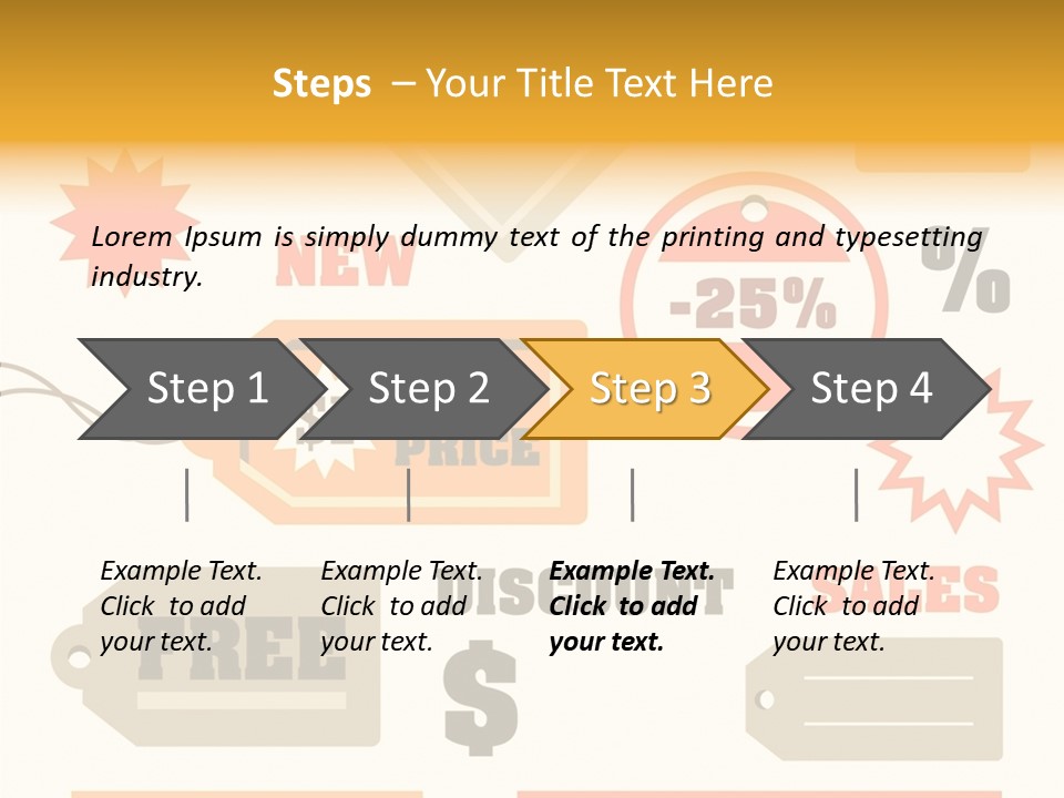Isolated Labels Sale PowerPoint Template