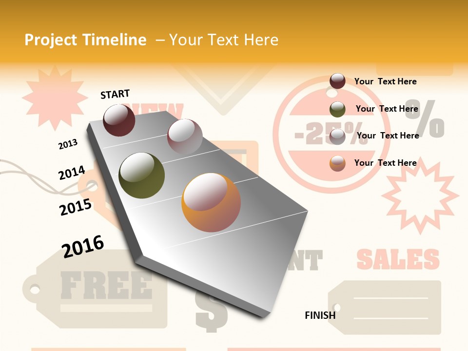 Isolated Labels Sale PowerPoint Template