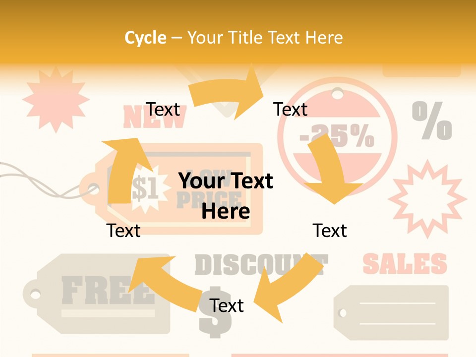 Isolated Labels Sale PowerPoint Template