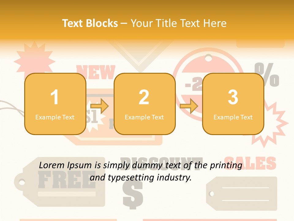 Isolated Labels Sale PowerPoint Template