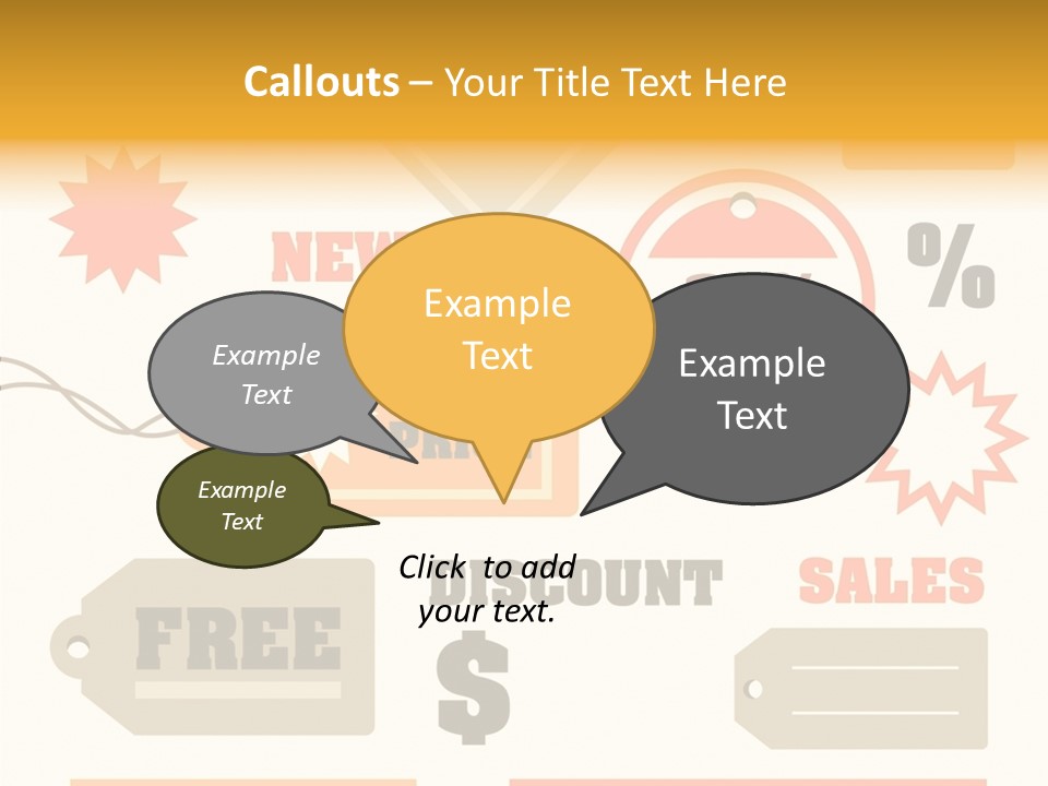 Isolated Labels Sale PowerPoint Template