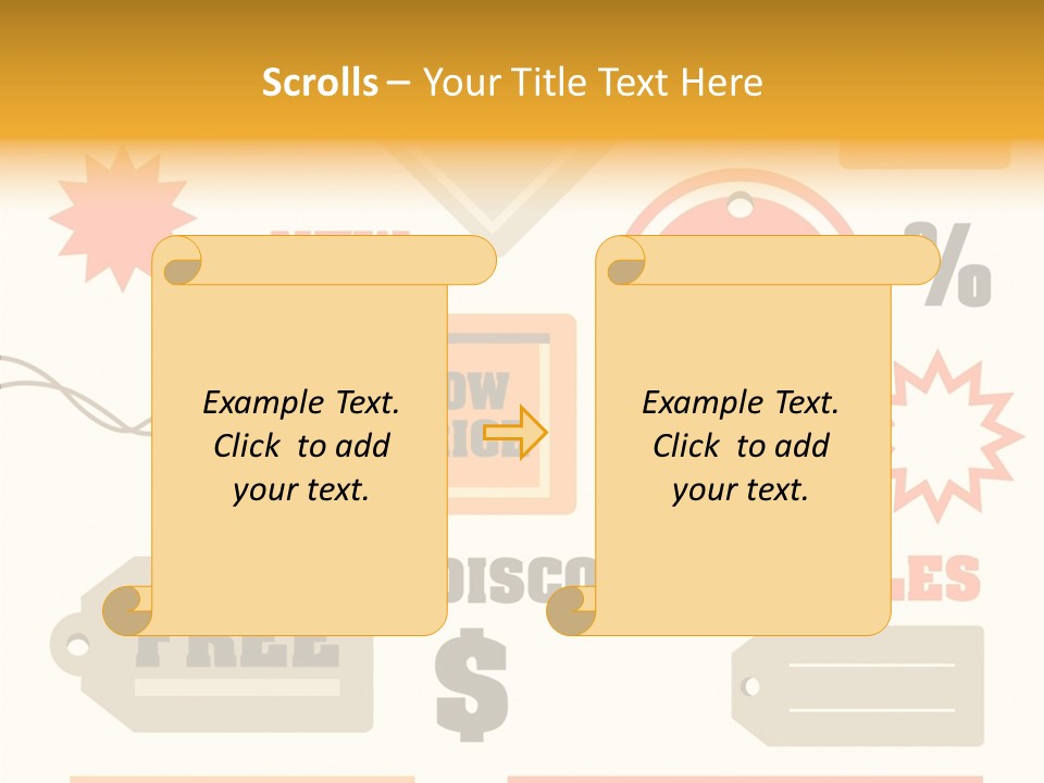 Isolated Labels Sale PowerPoint Template