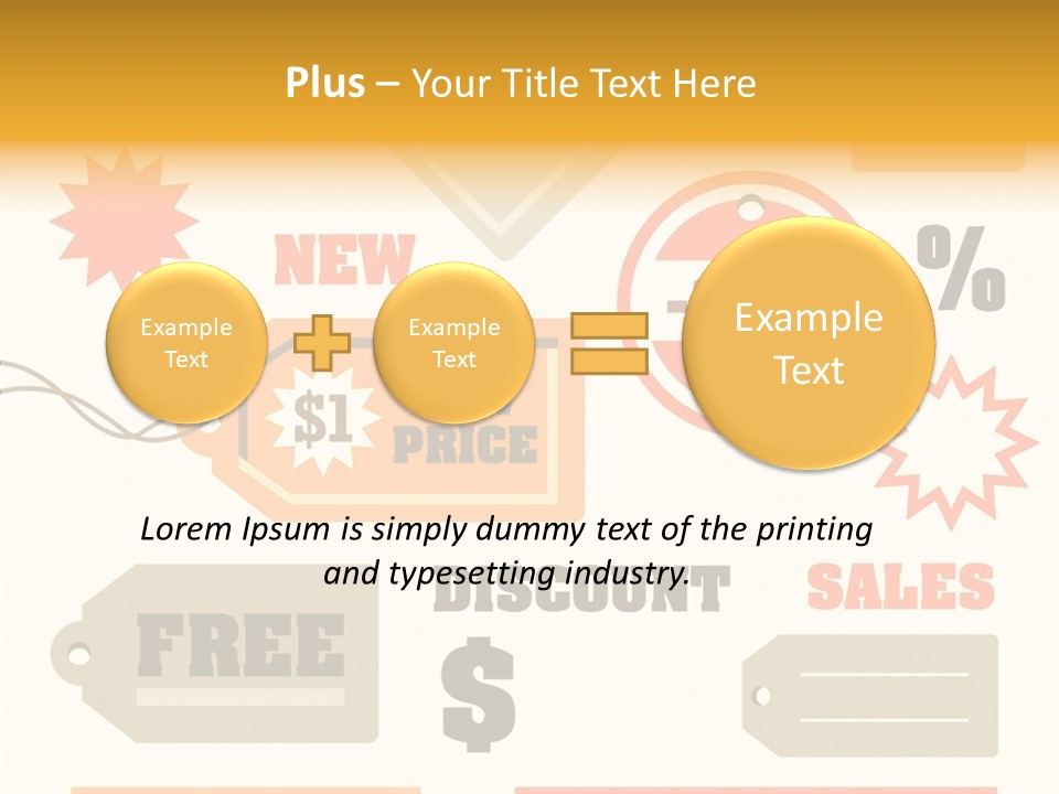 Isolated Labels Sale PowerPoint Template