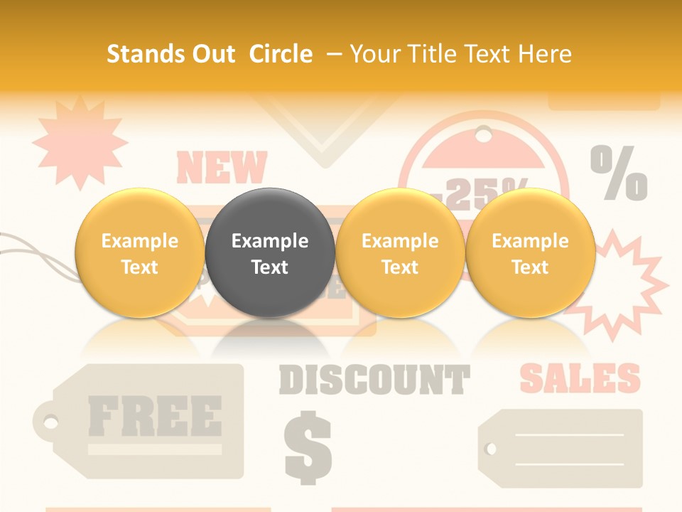 Isolated Labels Sale PowerPoint Template
