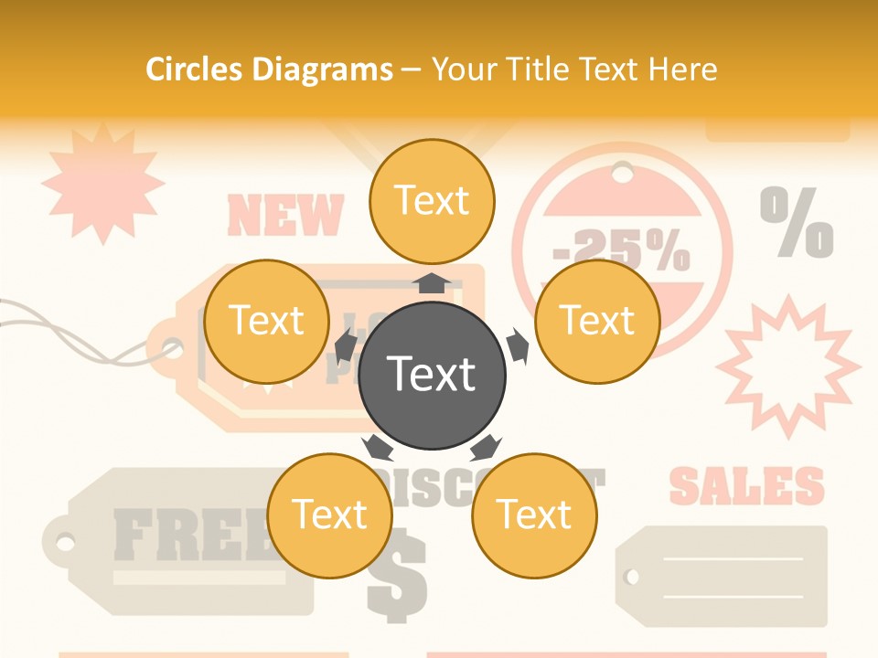 Isolated Labels Sale PowerPoint Template