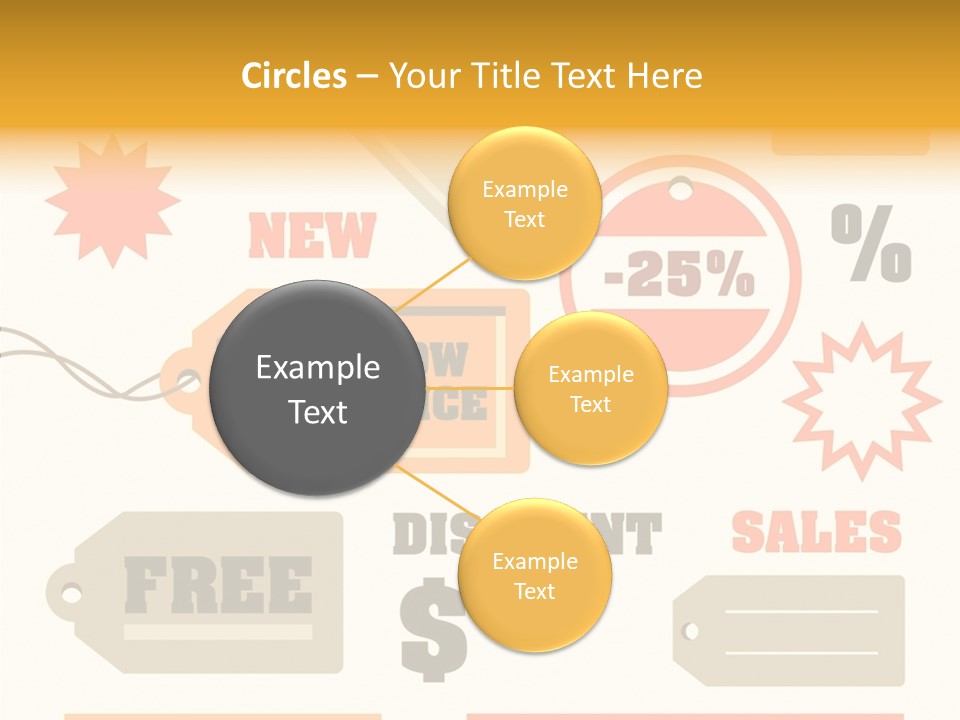 Isolated Labels Sale PowerPoint Template