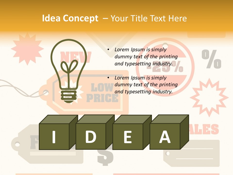 Isolated Labels Sale PowerPoint Template