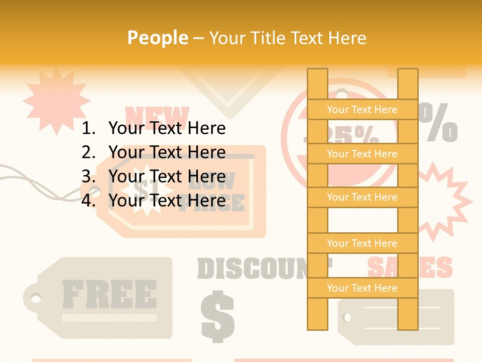 Isolated Labels Sale PowerPoint Template