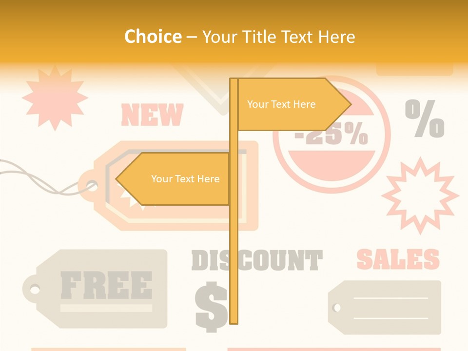 Isolated Labels Sale PowerPoint Template
