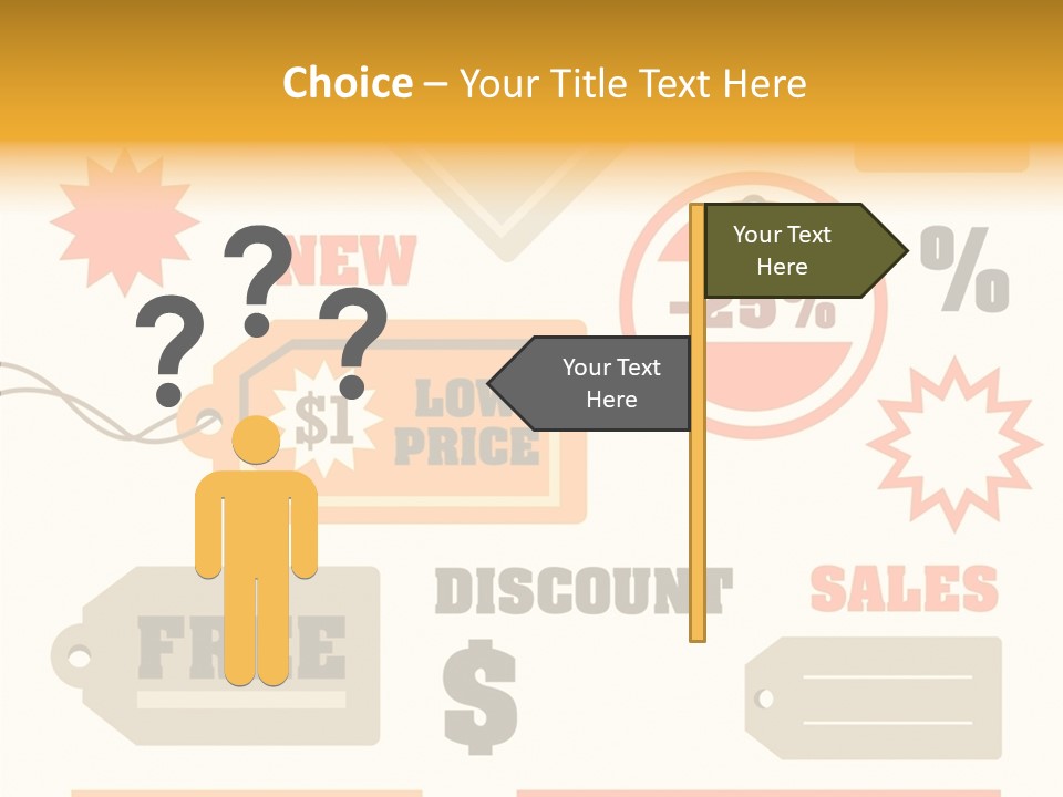 Isolated Labels Sale PowerPoint Template