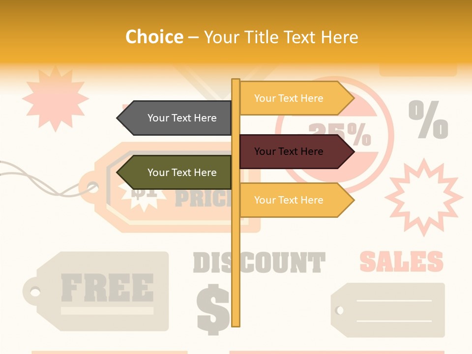Isolated Labels Sale PowerPoint Template