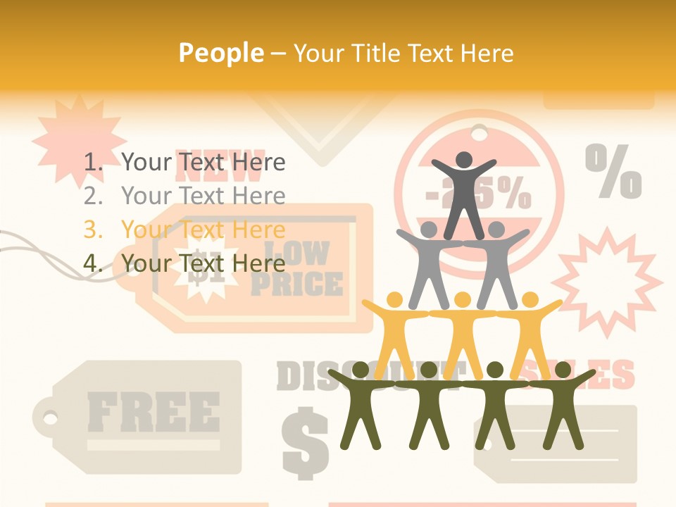 Isolated Labels Sale PowerPoint Template