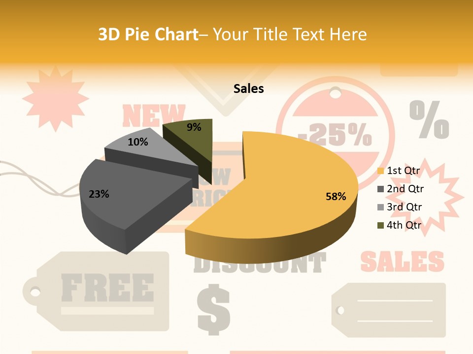 Isolated Labels Sale PowerPoint Template