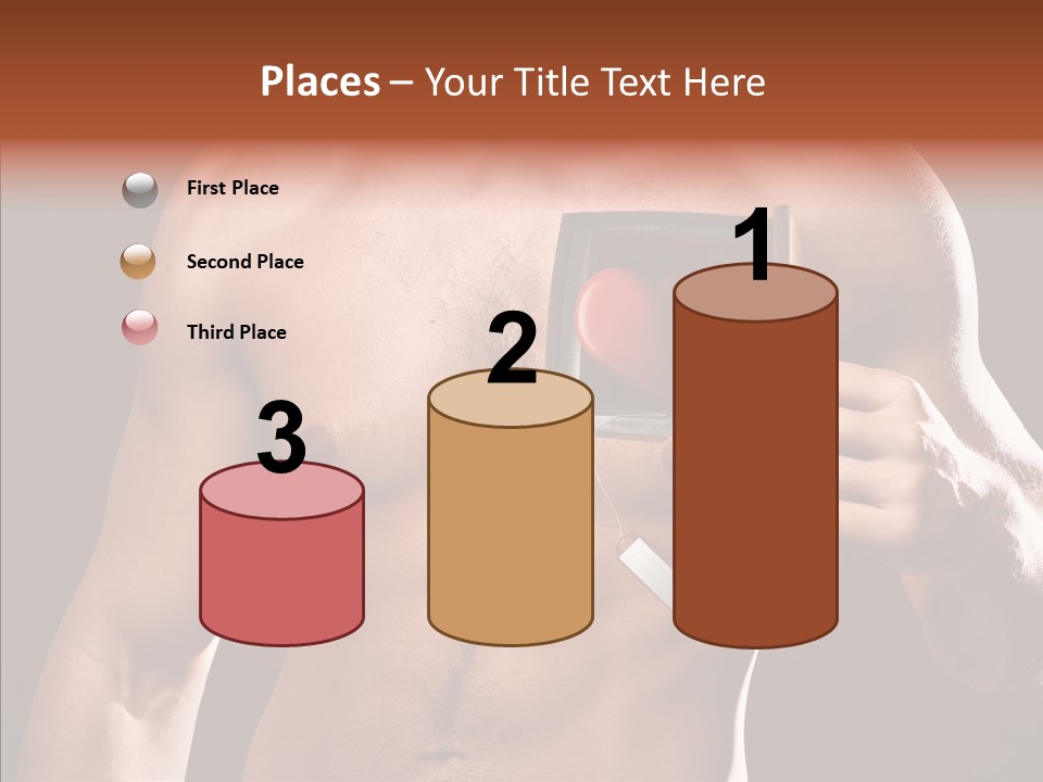 Heart Dedication Moustache PowerPoint Template