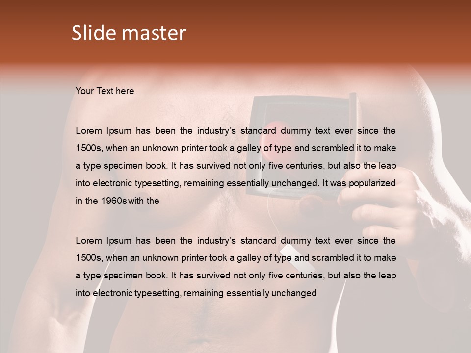 Heart Dedication Moustache PowerPoint Template