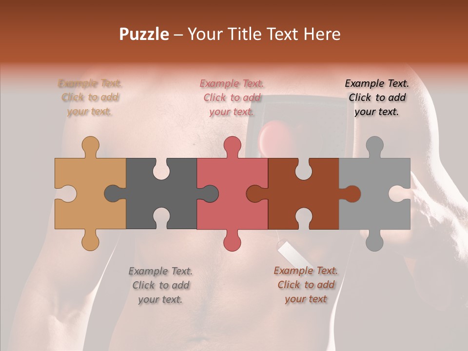 Heart Dedication Moustache PowerPoint Template