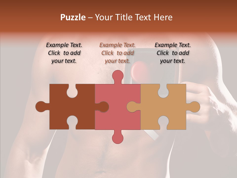 Heart Dedication Moustache PowerPoint Template