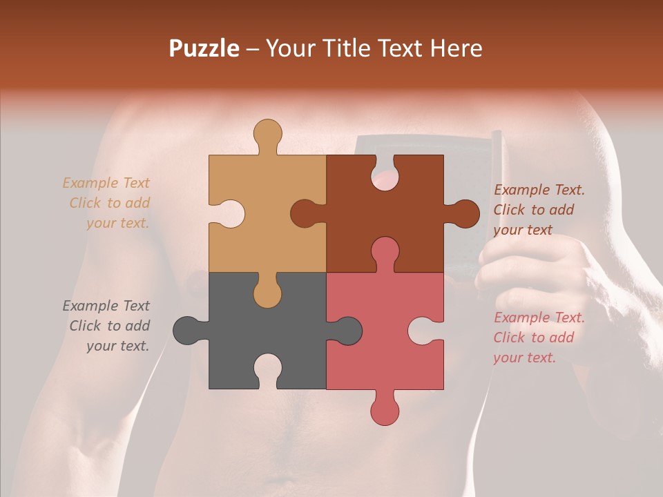 Heart Dedication Moustache PowerPoint Template