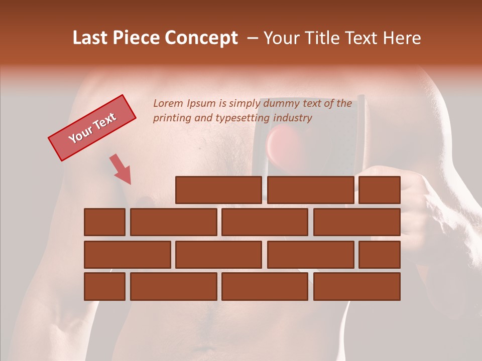 Heart Dedication Moustache PowerPoint Template