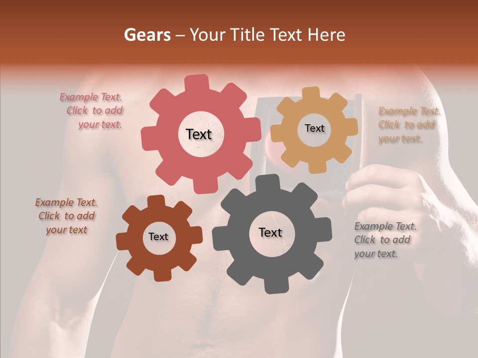 Heart Dedication Moustache PowerPoint Template