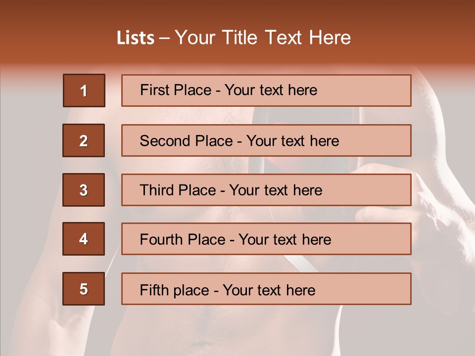 Heart Dedication Moustache PowerPoint Template