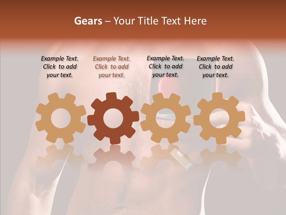 Heart Dedication Moustache PowerPoint Template