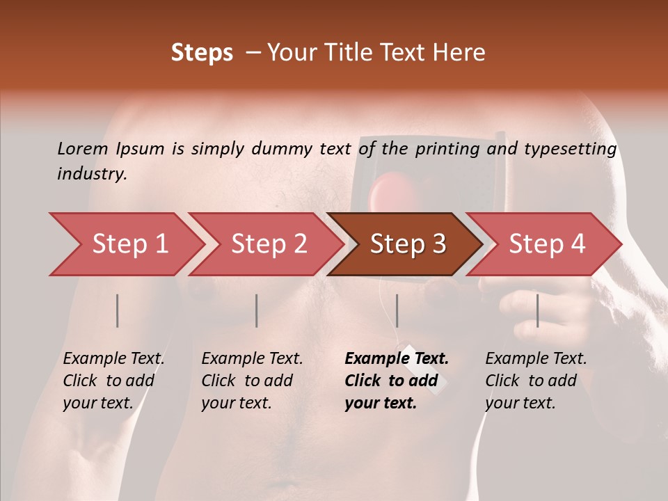 Heart Dedication Moustache PowerPoint Template
