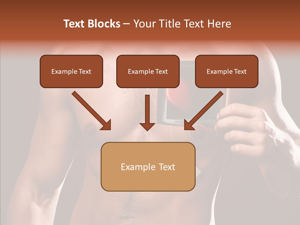 Heart Dedication Moustache PowerPoint Template