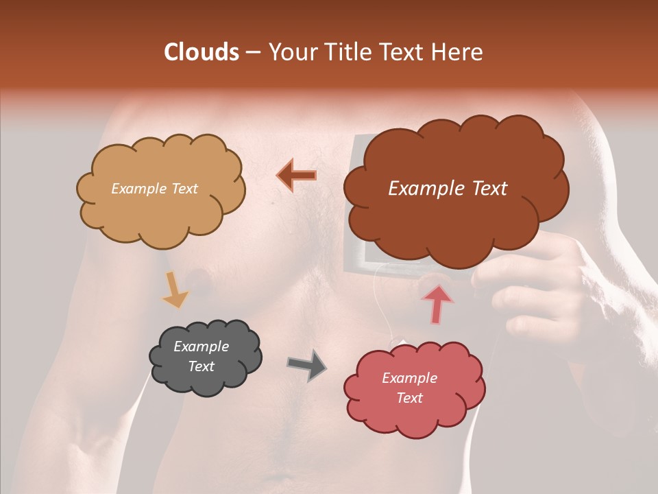 Heart Dedication Moustache PowerPoint Template