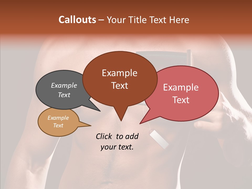 Heart Dedication Moustache PowerPoint Template