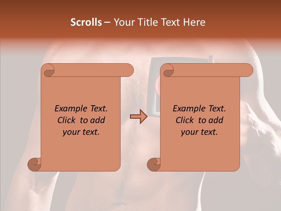 Heart Dedication Moustache PowerPoint Template