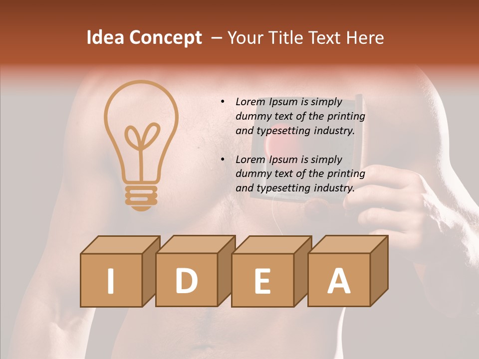 Heart Dedication Moustache PowerPoint Template