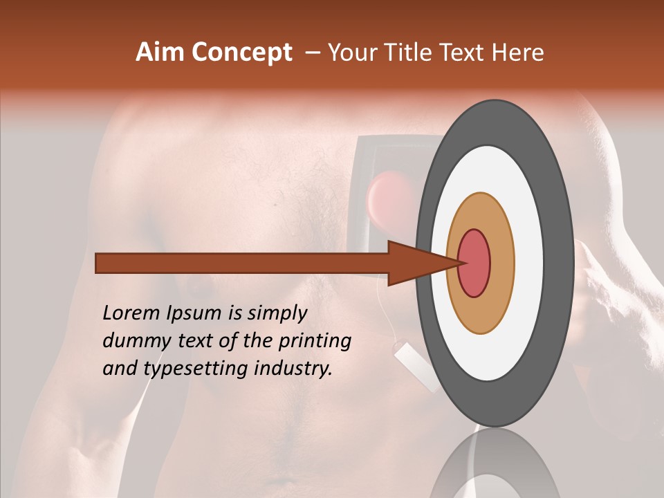 Heart Dedication Moustache PowerPoint Template