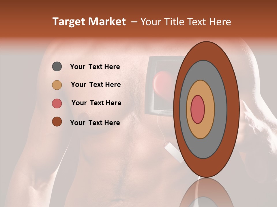 Heart Dedication Moustache PowerPoint Template