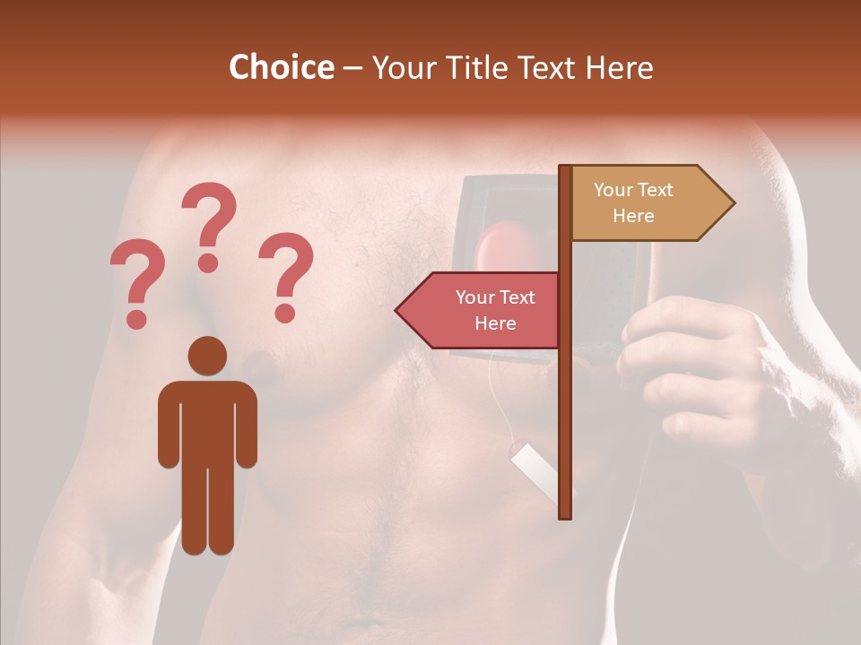 Heart Dedication Moustache PowerPoint Template