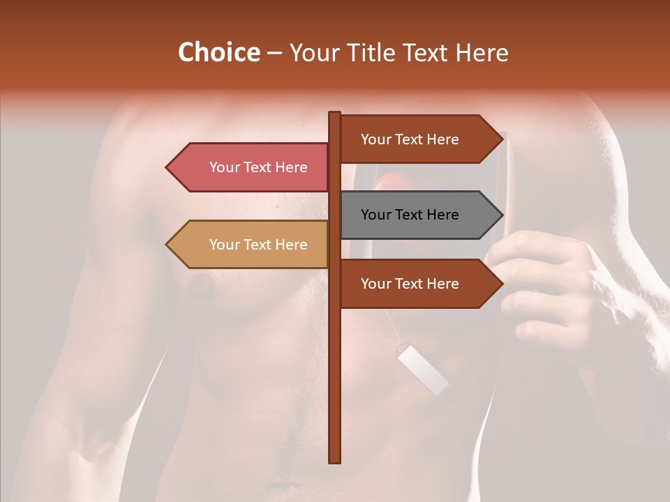 Heart Dedication Moustache PowerPoint Template